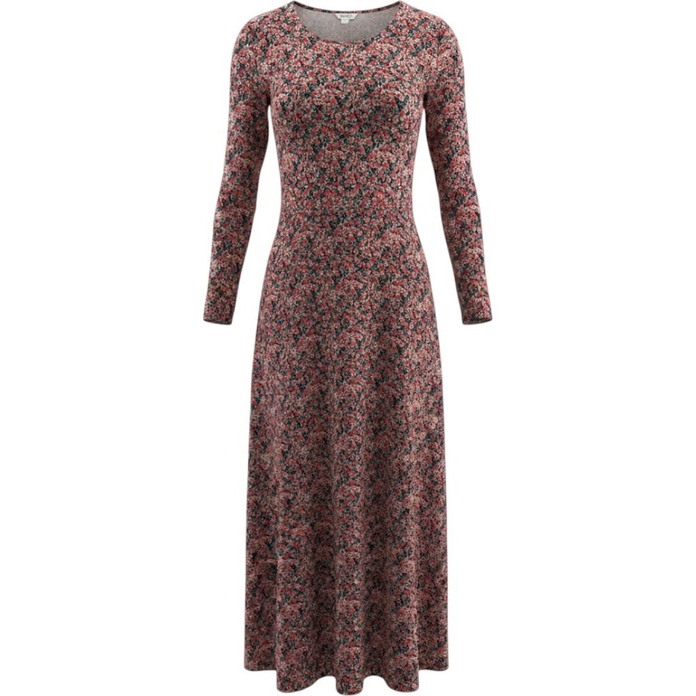 Boden Ditsy Floral Maxi Dress Long Sleeve Multicolor Jersey D0433 US 10R